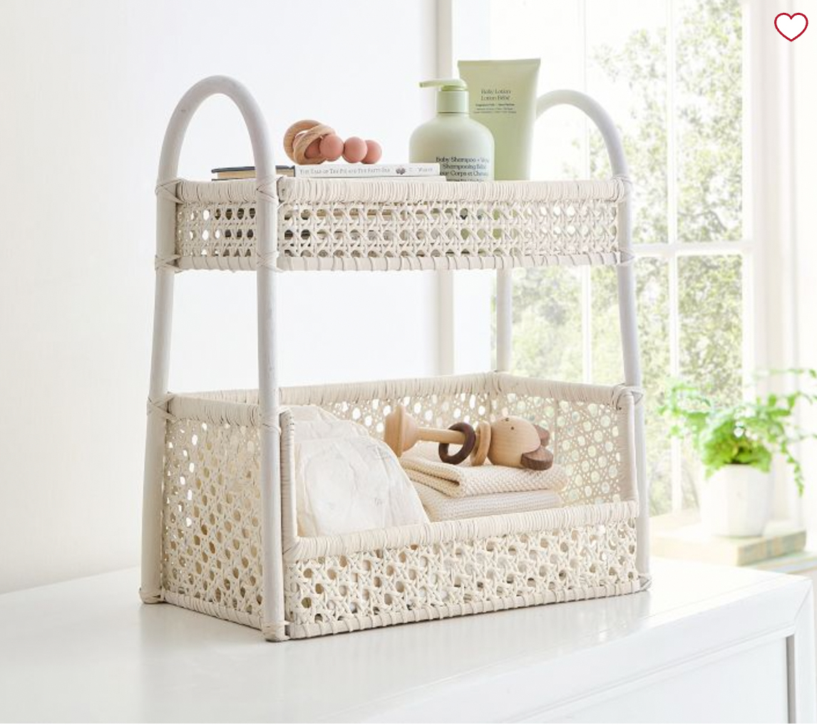 Nursery storage baskets and bins